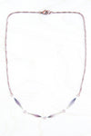 Purple Astrantia Petal Row Necklace
