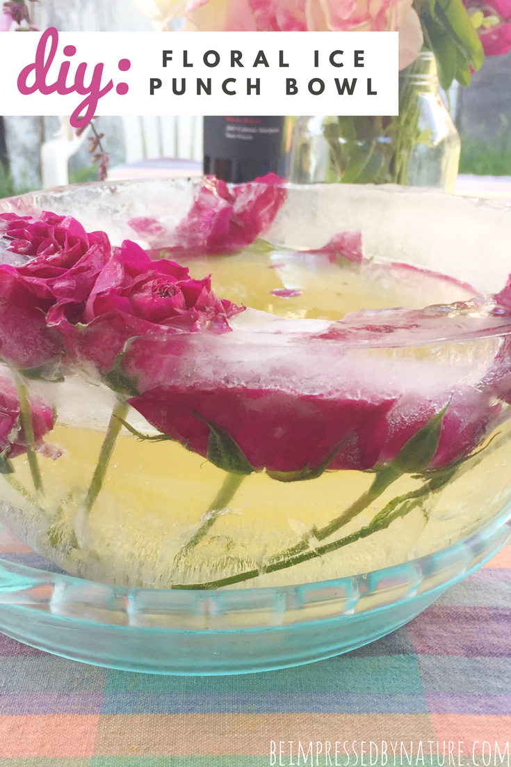 DIY flower project: floral ice punch bowl