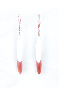 Pink + White Daisy Petal Layered Earrings