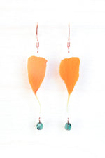Orange Marigold Beaded Earrings