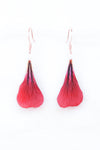 Red & Black Geranium Drop Earrings