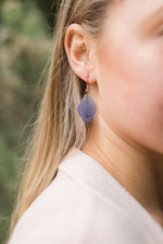 Blue Delphinium Petal Drop Earrings