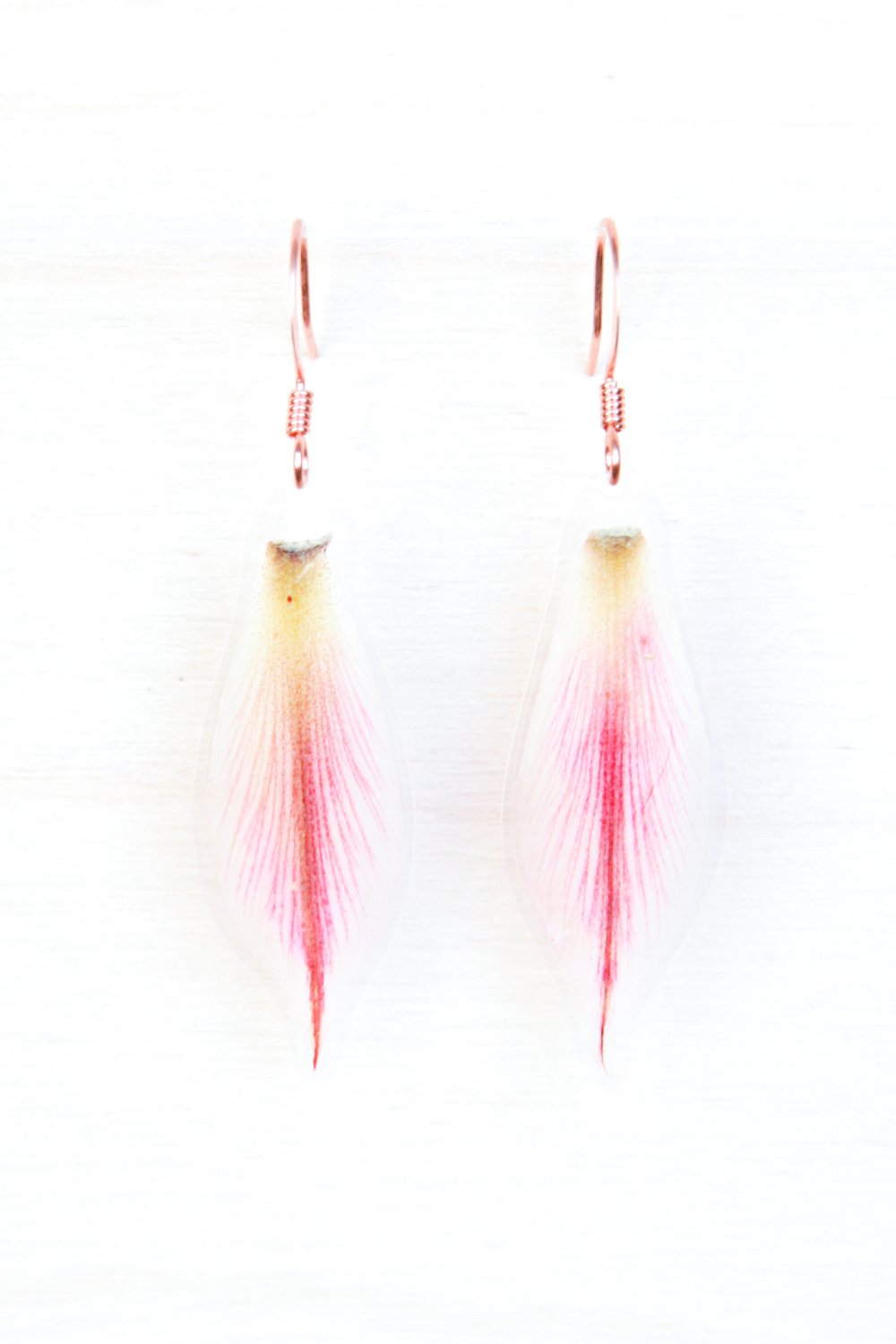 Pink Blushing Bride Protea Drop Earrings