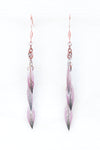 Purple Astrantia Layered Earrings