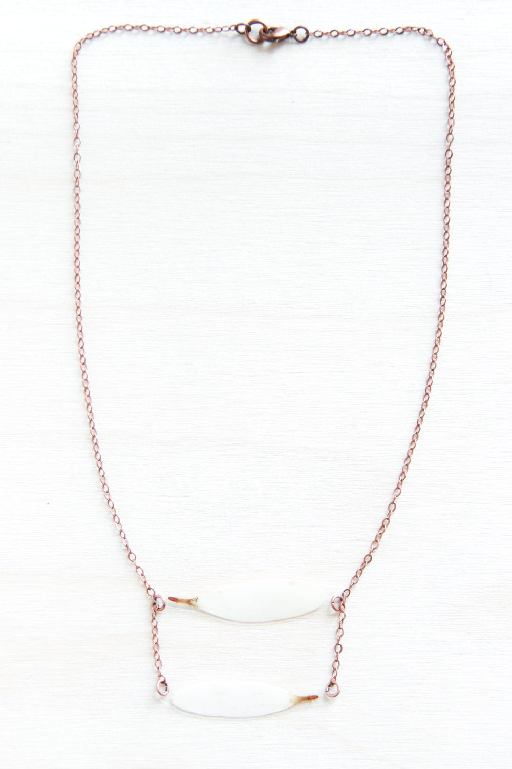 White Shasta Daisy Petal Stacked Necklace