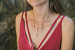 Purple Astrantia Petal Beaded Adjustable Choker Necklace