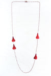 Red & Black Geranium Rope Necklace