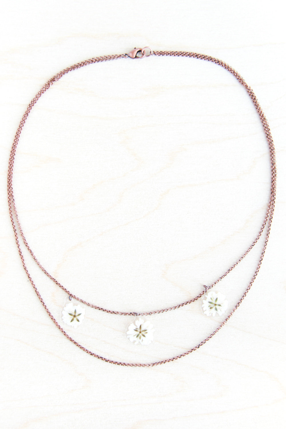 Baby's Breath Pressed Flower Necklace