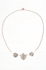 Purple Queen Anne’s Lace Pressed Flower Necklace